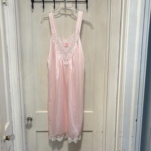 Elegant Pink Lace Nightgown